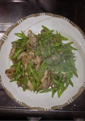 秋豆と豚肉の炒め物-レシピのメイン写真
