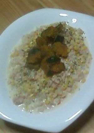 鮭シチューのパスタ かぼちゃのせ-レシピのメイン写真