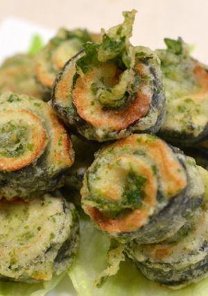 くるくる渦巻き竹輪チーズの磯辺揚げ-レシピのメイン写真