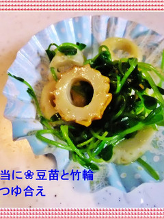 ❀お弁当に❀豆苗と竹輪のめんつゆ合え-レシピのメイン写真
