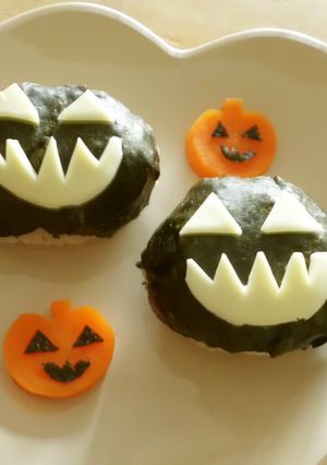 *ジャックランタンおにぎり☆ハロウィン*-レシピのメイン写真
