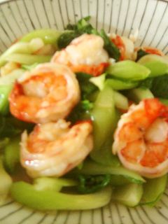 青梗菜とエビの中華炒め-レシピのメイン写真