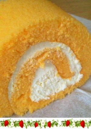 ふわっふわカボチャのロールケーキ-レシピのメイン写真