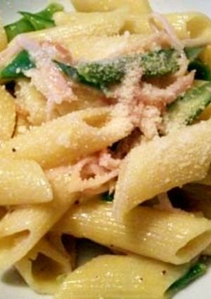 インゲンとハムのクリームチーズパスタ-レシピのメイン写真