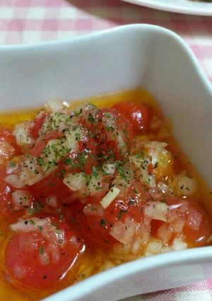美容に＊プチトマトと玉ねぎのハニーマリネ-レシピのメイン写真