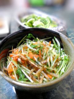 水菜とちりめんじゃこのの炒め物-レシピのメイン写真