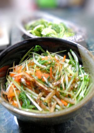 水菜とちりめんじゃこのの炒め物-レシピのメイン写真