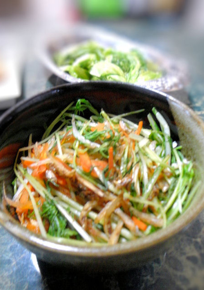 水菜とちりめんじゃこのの炒め物-レシピのメイン写真