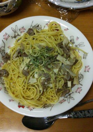 簡単！牛肉ときのこのパスタ-レシピのメイン写真
