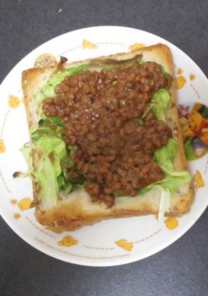 納豆トースト-レシピのメイン写真