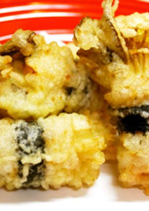 さっくりウマウマ！きのこの豚巻き天ぷら-レシピのメイン写真