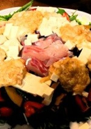 鯛刺し・カボチャ・豆腐のとろろ和風サラダ-レシピのメイン写真