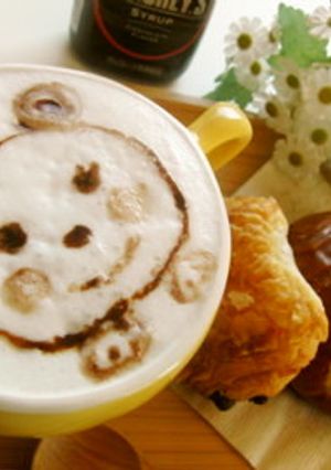 親子でアート♪ホットミルクとカプチーノ♡-レシピのメイン写真