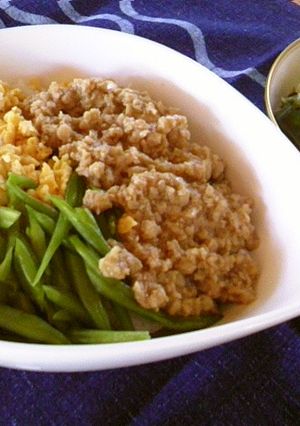 グルテンそぼろの三色丼-レシピのメイン写真