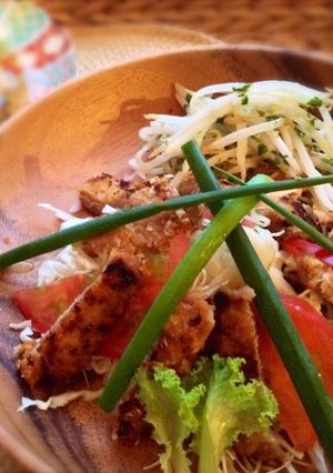 野菜たっぷり**とんかつのサラダ仕立て-レシピのメイン写真