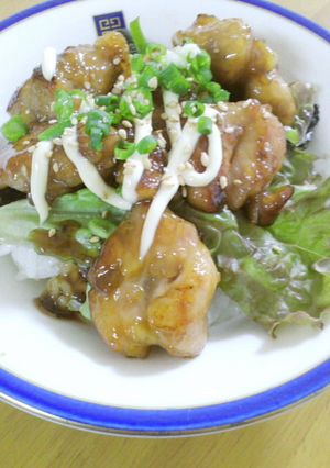 タレ旨～鶏マヨ丼♪フライパン１つですぐ！-レシピのメイン写真