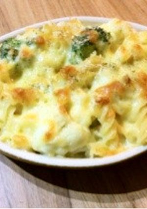 ブロッコリーとカリフラワーのパスタ焼き-レシピのメイン写真