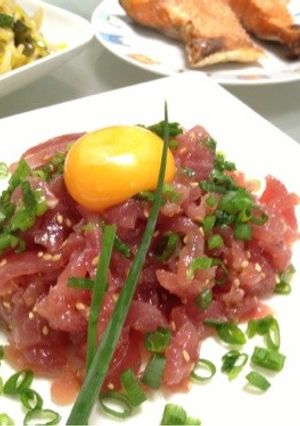 ヘルシーおかずまぐろユッケ-レシピのメイン写真