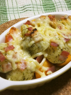 柿とのり塩ポテトのチーズ焼き-レシピのメイン写真