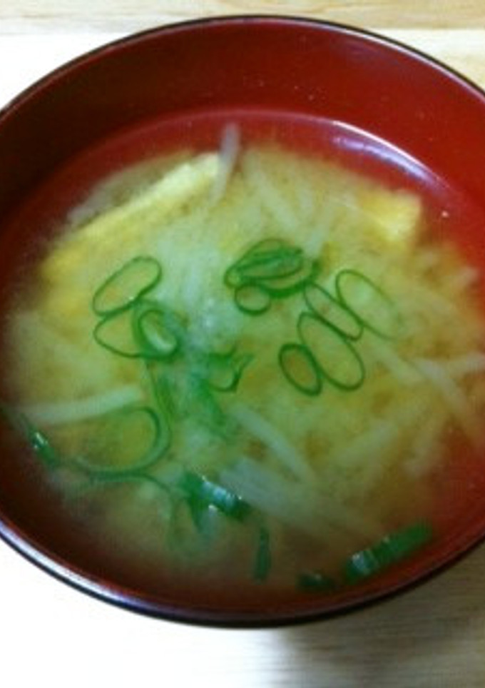 切ってね♪もやしのみそ汁-レシピのメイン写真