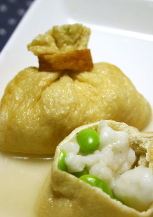 変わりおでん種８☆枝豆とチーズの巾着-レシピのメイン写真