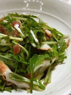 水菜とちくわの梅ドレ和え-レシピのメイン写真