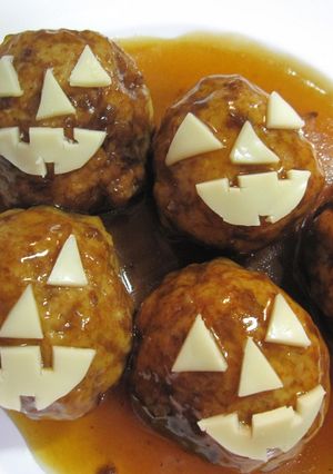 肉だんごde☆ハロウィン☆-レシピのメイン写真