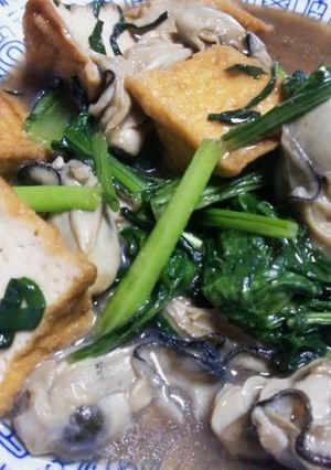牡蠣と厚揚げのオイスターソースいため-レシピのメイン写真