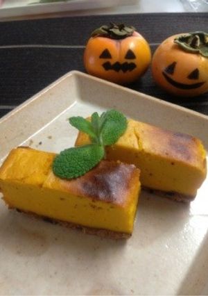 濃厚だけどヘルシー南瓜チーズケーキ-レシピのメイン写真