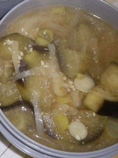 茄子と長ネギのお味噌汁-レシピのメイン写真