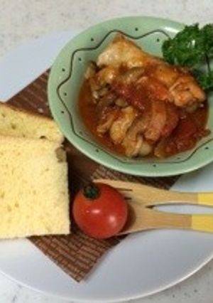 ほっべたおちる♬鶏肉のトマトクリーム煮-レシピのメイン写真