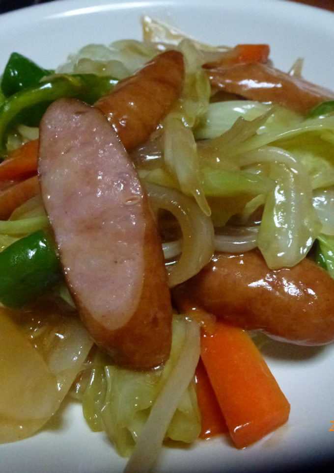 残り野菜炒めを生姜甘酢で酢豚風に-レシピのメイン写真