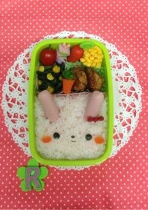 超簡単☆ピンクのうさぎ ＊キャラ弁＊-レシピのメイン写真