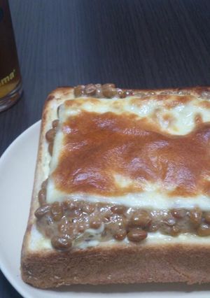 お味噌汁にも合う!納豆トースト!-レシピのメイン写真