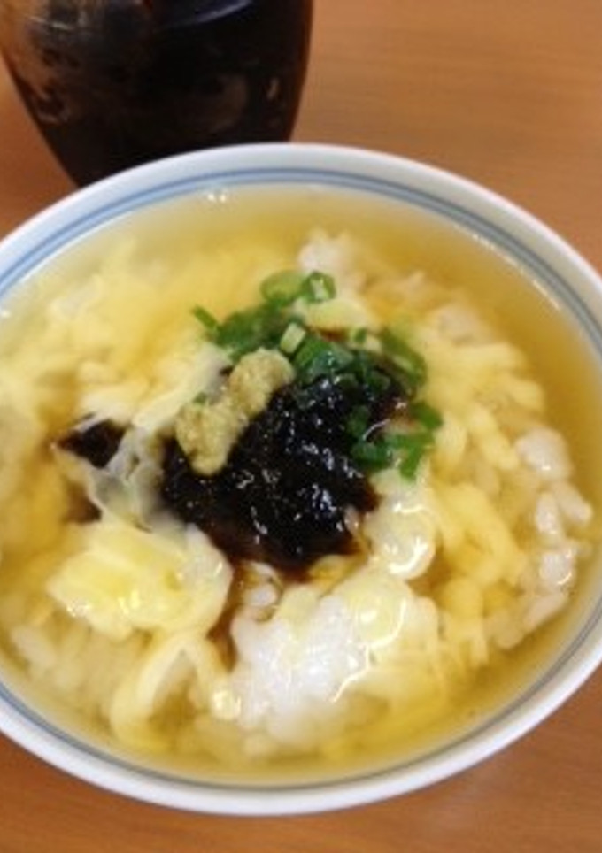 10秒めし♪海苔の佃煮とチーズのお湯漬け-レシピのメイン写真