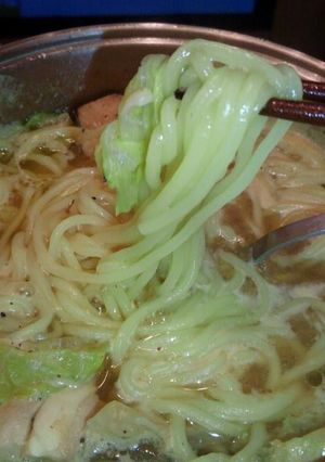 鶏とレタスの一人鍋　-レシピのメイン写真