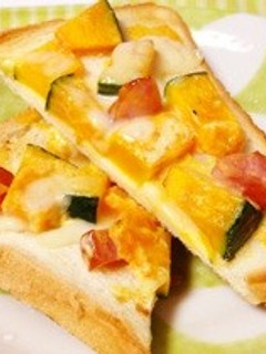 ホクホク♪ 南瓜&ベーコンチーズトースト-レシピのメイン写真