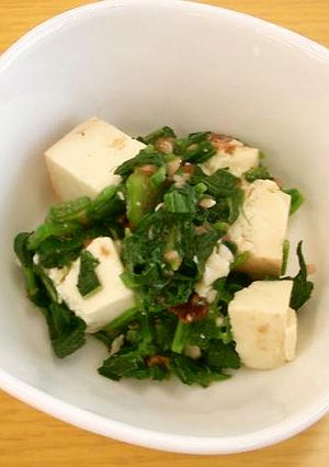 モロヘイヤと豆腐の梅和え-レシピのメイン写真
