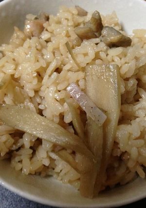 鶏ゴボウと新生姜の炊き込みご飯-レシピのメイン写真