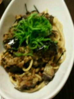 納豆と茄子の和風パスタ-レシピのメイン写真