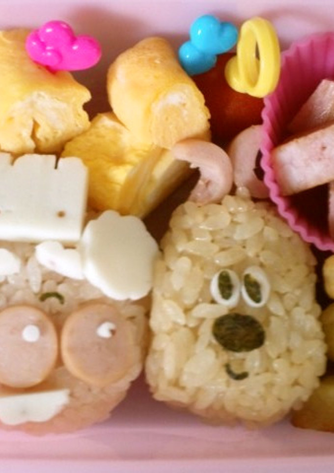ジャムおじさんとチーズ　キャラ弁-レシピのメイン写真