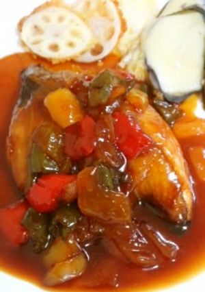 ぶりの照り焼きのたっぷり野菜あんかけ-レシピのメイン写真