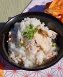 米こんにゃくを使った秋鮭の混ぜご飯
