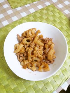 豚肉とれんこんの甘辛炒め-レシピのメイン写真