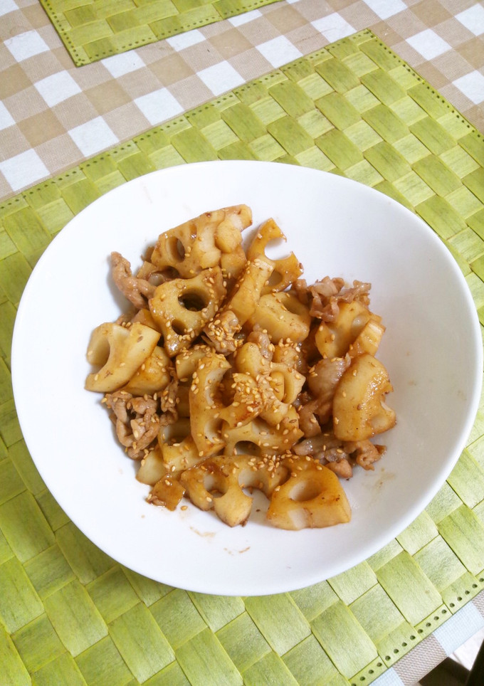 豚肉とれんこんの甘辛炒め-レシピのメイン写真