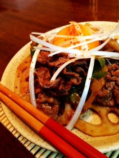 れんこんと牛肉の甘辛炒めwithタマゴ-レシピのメイン写真