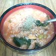 豆たっぷりツナトマト雑炊