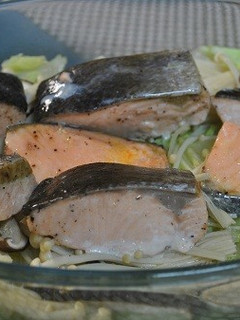 鮭と白菜の鰹風味なバター蒸し-レシピのメイン写真