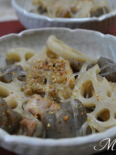 鶏肉とれんこんと春雨煮-レシピのメイン写真