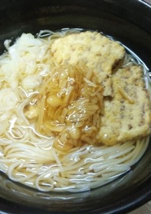 駄菓子で作る天ぷらにゅうめん-レシピのメイン写真